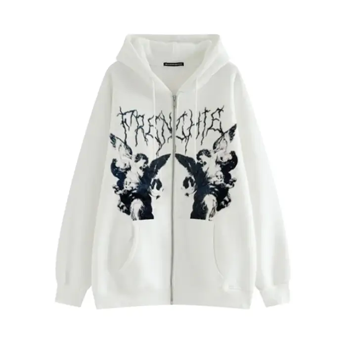 Celestial Charm Hooded Jacket - White / L