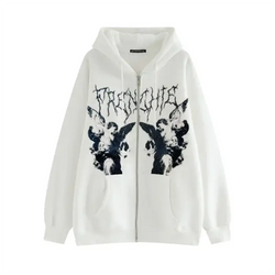 Celestial Charm Hooded Jacket - White / S