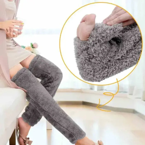 Cozy Chic Over-Knee Fuzzy Socks