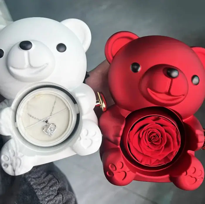 Floral Bear Rotating Jewelry Holder