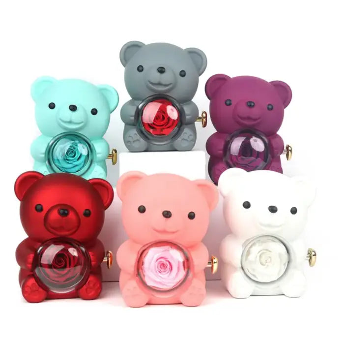 Floral Bear Rotating Jewelry Holder