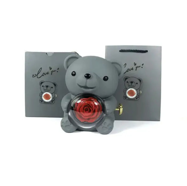 Floral Bear Rotating Jewelry Holder