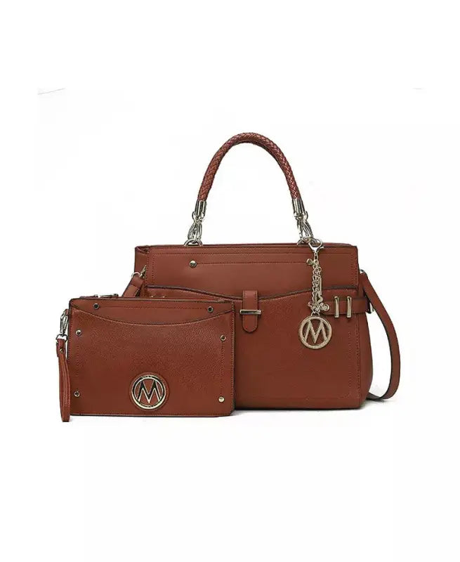 Tenna Satchel Bag with Wristlet by Mia K